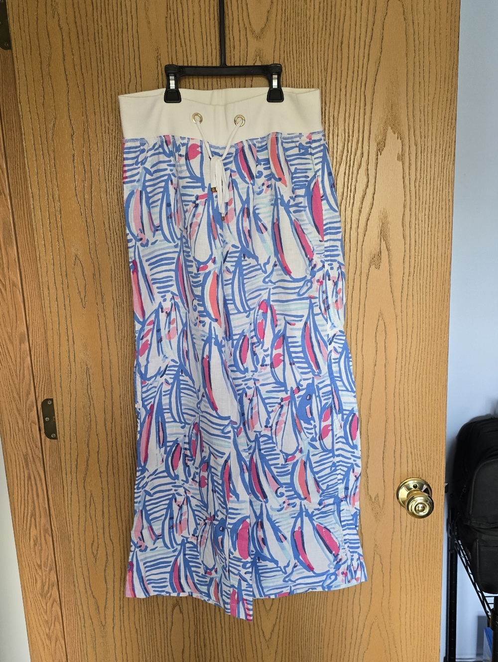 Lilly Pulitzer The Beach  Sailboat Print Wide-Leg Pants - Picture 2 of 5